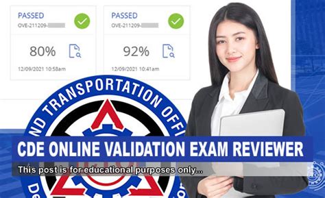 LTO CDE Online Validation Exam Reviewer .